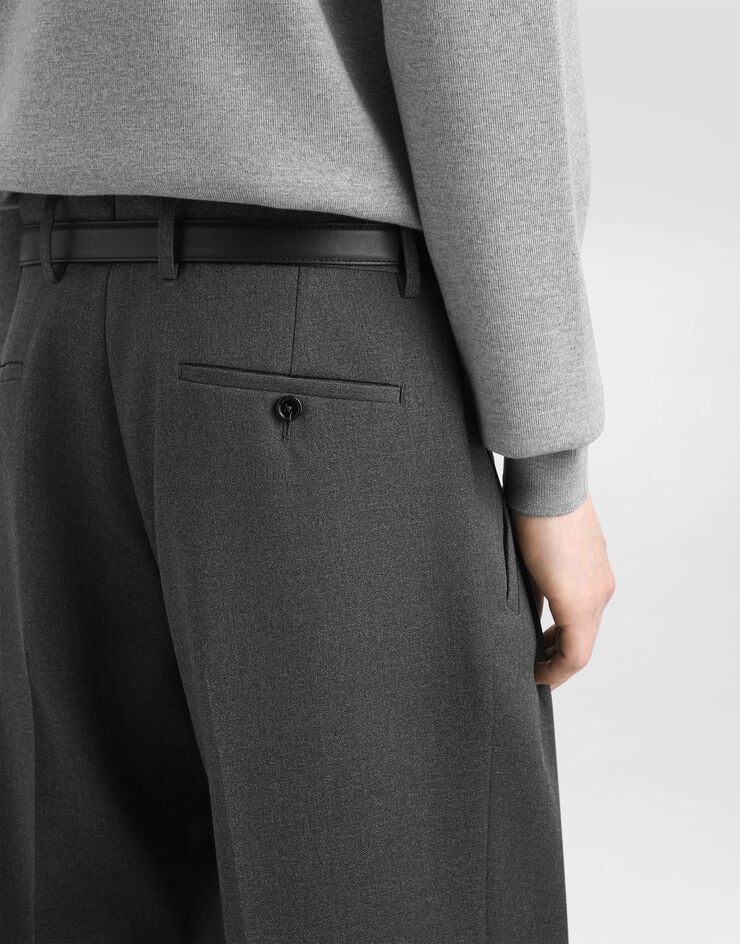 Dolce & Gabbana Wool pants with double darts Grey GP0N2TFUZC2