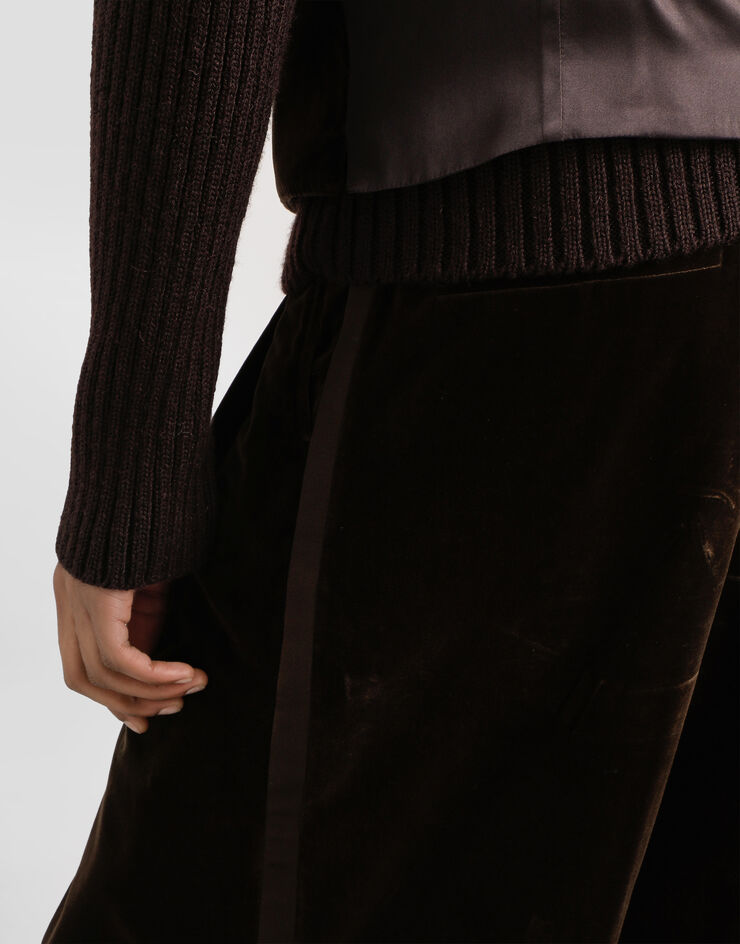 Dolce & Gabbana Smooth velvet trousers Multicolor GP0N5TFUVG7