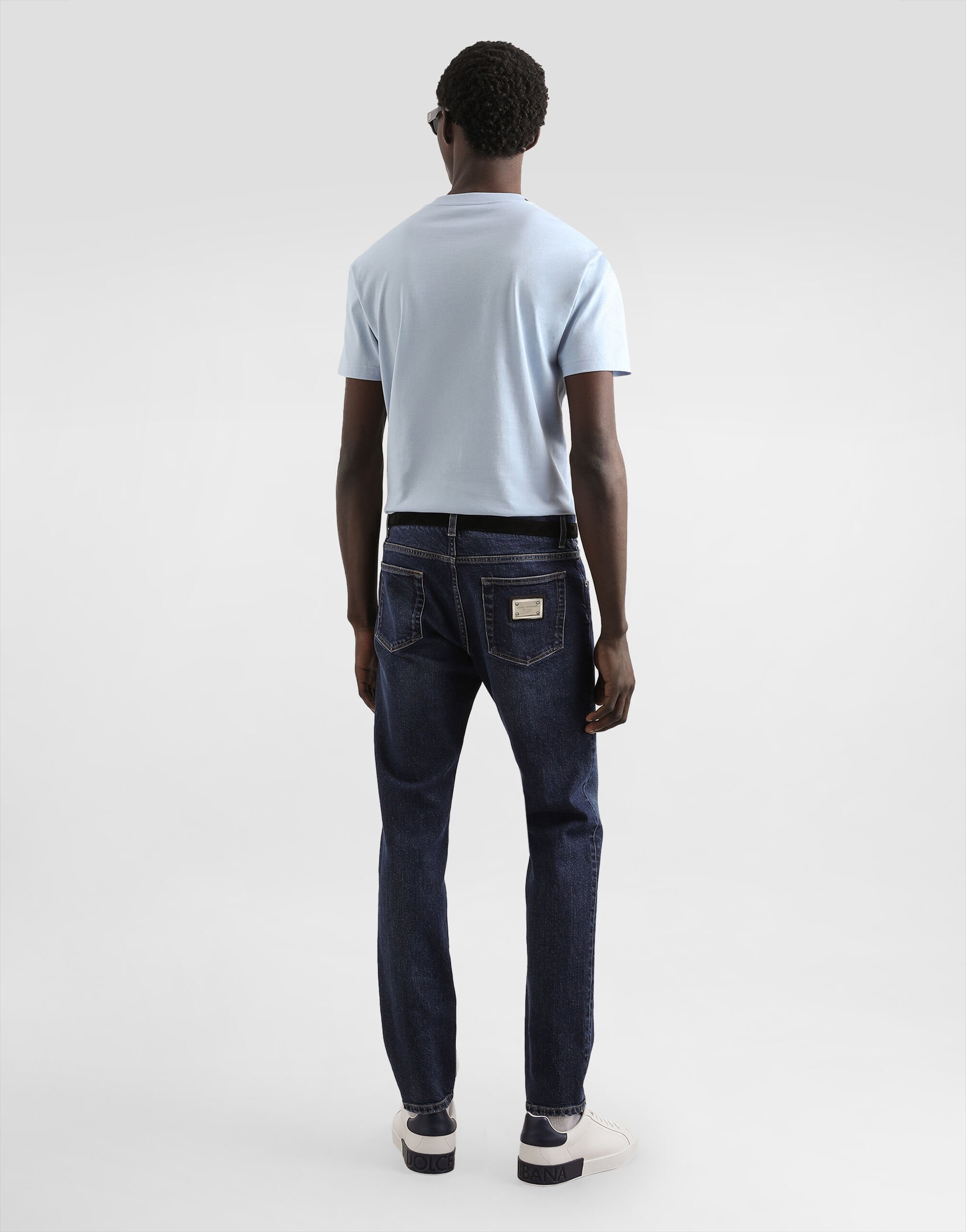 【関税＆送料込み】Dolce & Gabbana Stretch Cotton Jeans DOLCE & GABBANA White Blue Denim Cotton Jeans Stretch Skinny