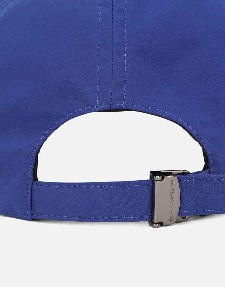 Dolce & Gabbana Nylon baseball cap with branded tag Blue GH590AFUM8T