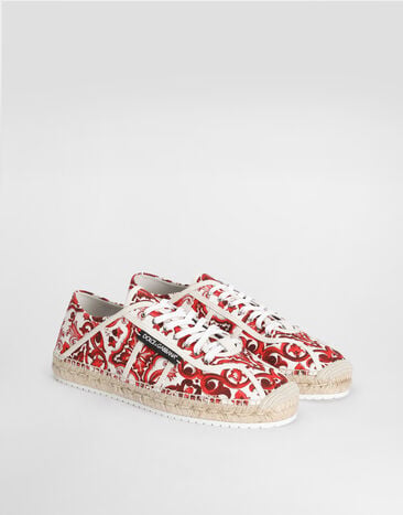 Dolce & Gabbana 草编鞋 帆布 马约利卡印花 Multicolor A10914A0638