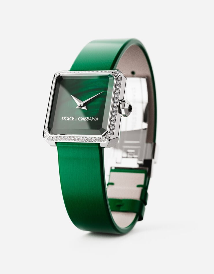 Dolce & Gabbana Sofia steel watch with colorless diamonds 다크 그린 WWJC2SXCMDT