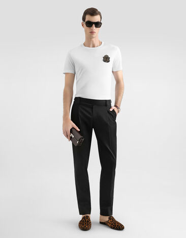 Dolce & Gabbana T-shirt with heraldic patch White G8PT1ZG7PZU