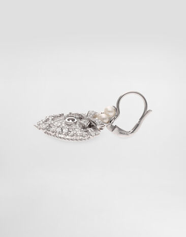 Dolce & Gabbana Devotion Earrings 18kt white gold and diamonds White WEND1KWWH01