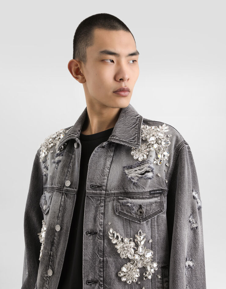 Dolce & Gabbana Cotton denim jacket Multicolor G9BTGZG8NT4