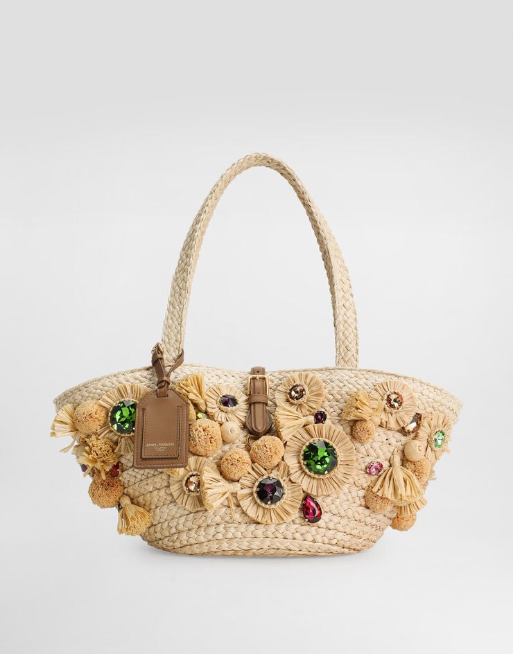 Dolce & Gabbana Sac Sicilien Capri en paille Multicolore BB7819AP298