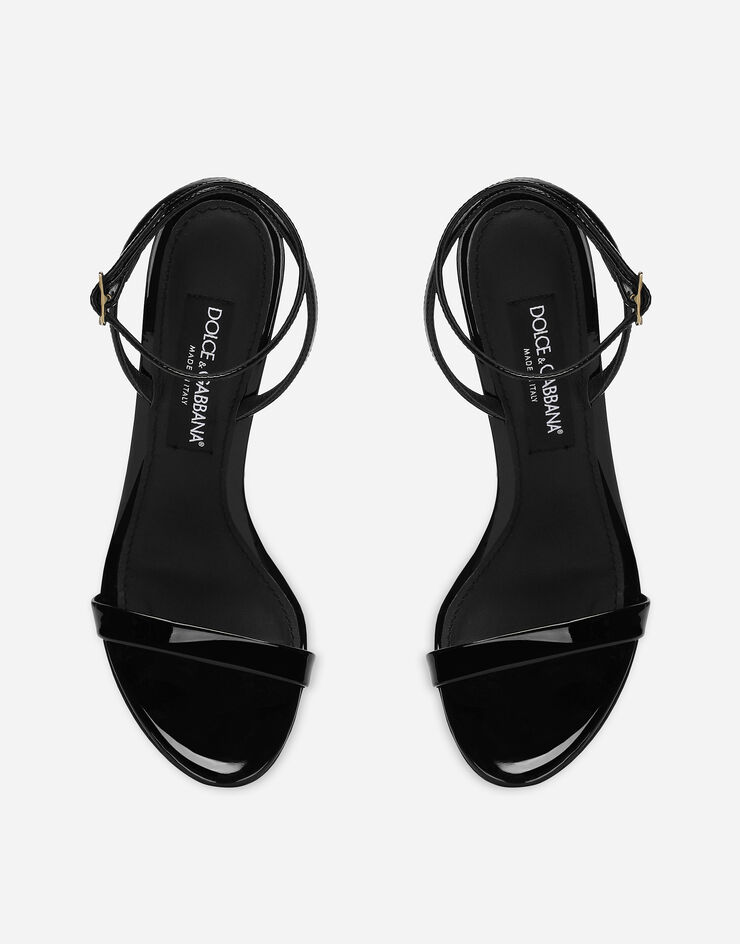 Dolce & Gabbana Patent leather sandals Black CR1610AP622