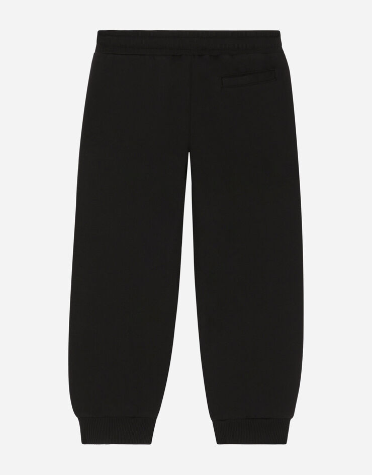 Dolce & Gabbana Jersey jogging pants with logo print Black L4JPFLG7IXP