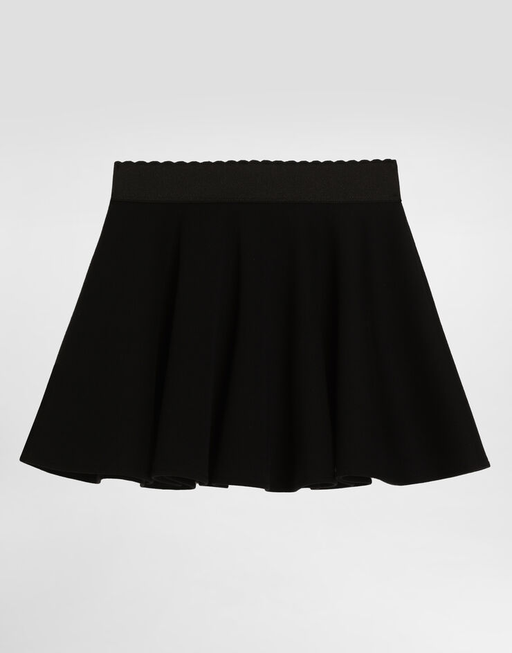 Dolce & Gabbana Jupe en jersey à logo DG Noir L54I67G7N9Q