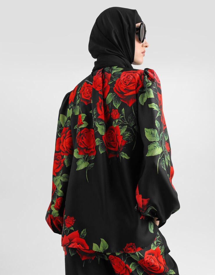 Dolce & Gabbana Rose-print silk shirt Dolce & Gabbana Rose-print silk shirt Multicolor F5U59ZIS137