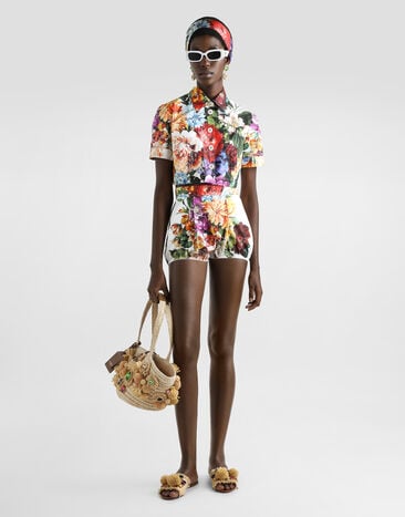 Dolce & Gabbana フラワーブーケプリント ポプリン シャツ プリ F5T80THS5TR