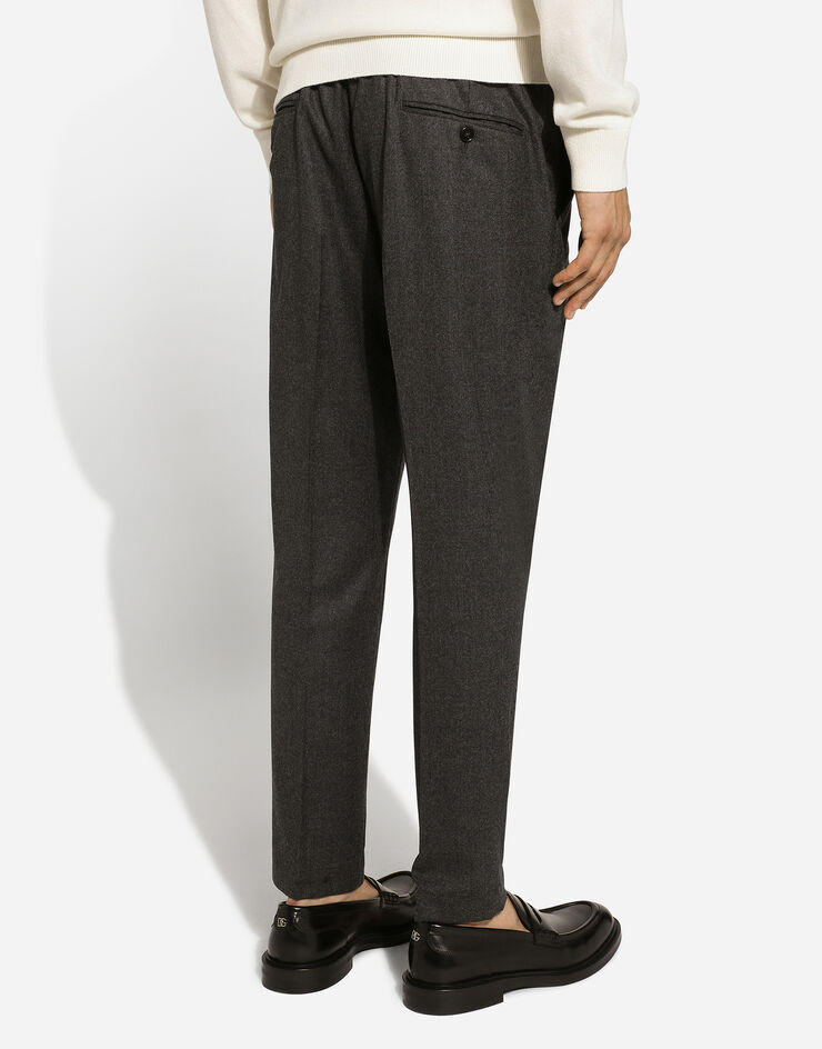 Dolce & Gabbana Pantalón sastre de franela Gris GW13ETFU21Q