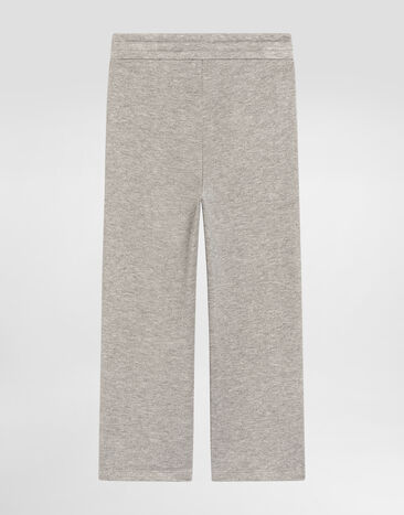 Dolce & Gabbana Lurex fleece trousers Silver L5JPH2HU7WD