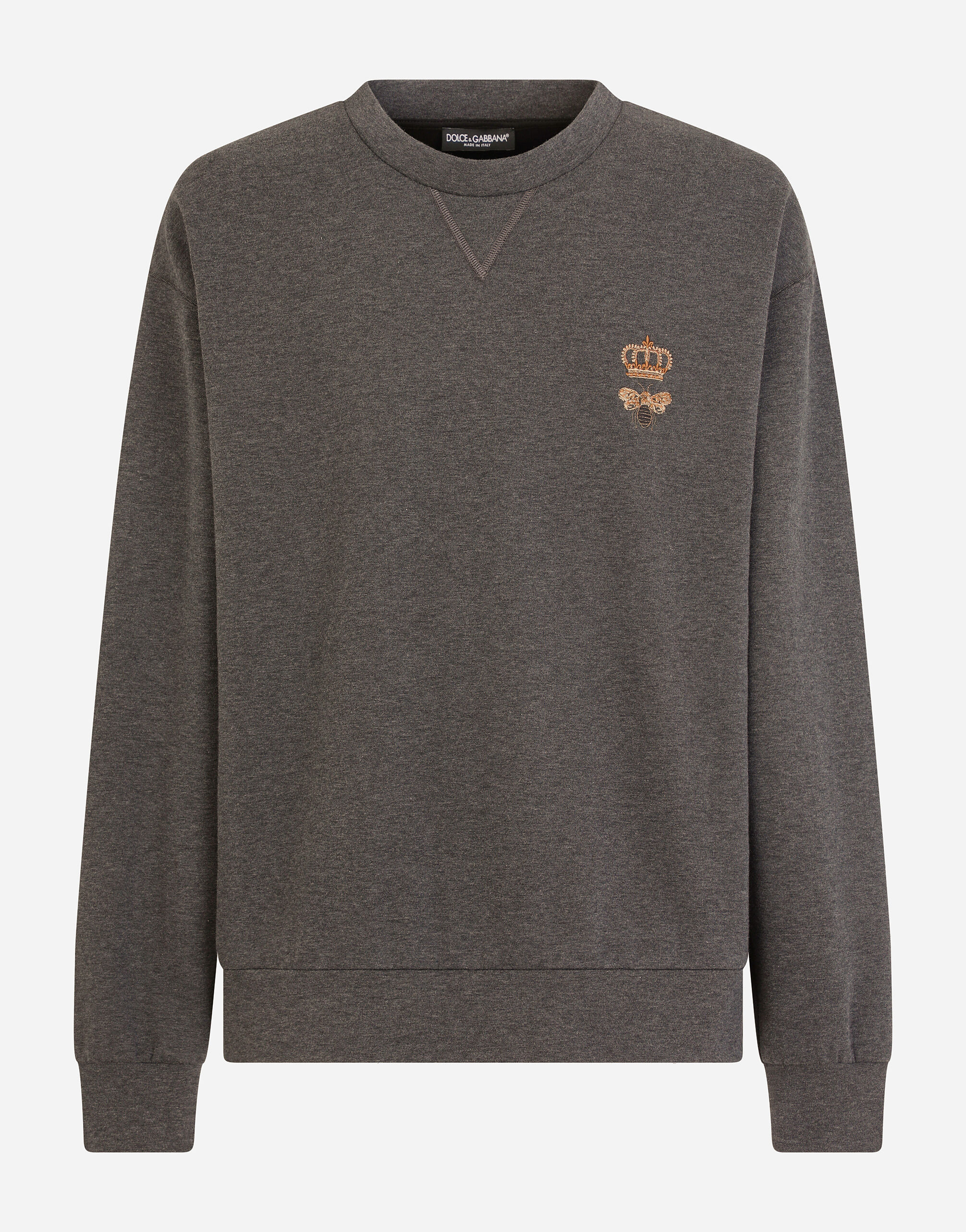 Dolce & Gabbana Jersey sweatshirt with embroidery Bordeaux GVWZHTFU7DU