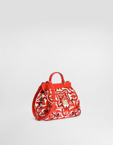 Dolce & Gabbana Sicily handbag in majolica-print patent leather Multicolor EB0003A0878