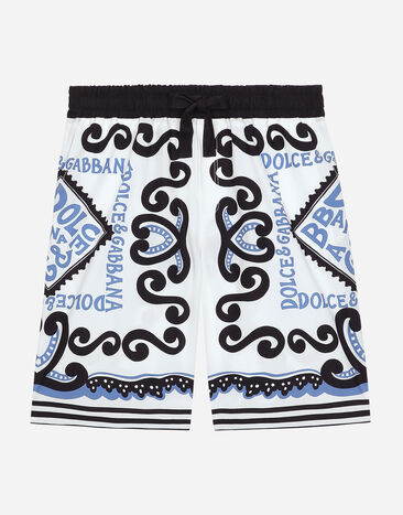 Dolce & Gabbana Marina-print poplin shorts Print L43Q47FI5JO