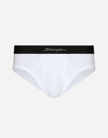 Dolce & Gabbana Slip mi-long en jersey de coton bi-stretch Imprimé G031TTHI1SV