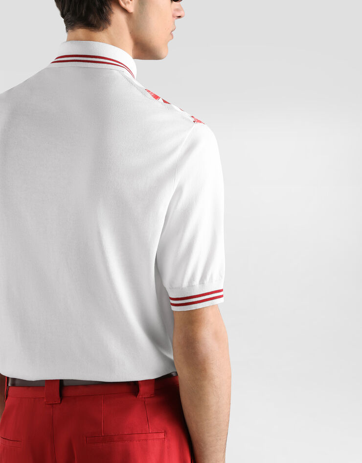 Dolce & Gabbana Majolica-print polo shirt in silk Dolce & Gabbana Majolica-print polo shirt in silk Multicolor GXZ18TJGMJ2