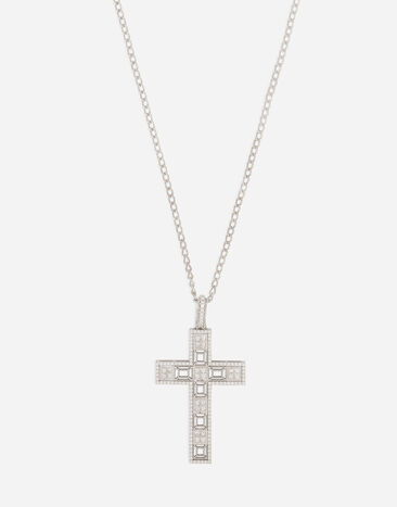 Dolce & Gabbana Anhänger Sicily aus 18 Karat Weißgold und Diamanten Weiss WAQP5GWDIA1