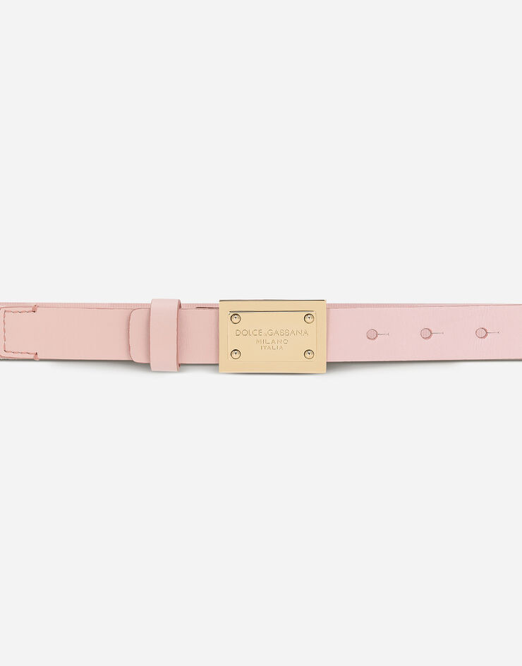 Dolce&Gabbana Ремень с фирменной пластинкой розовый EE0064AE271