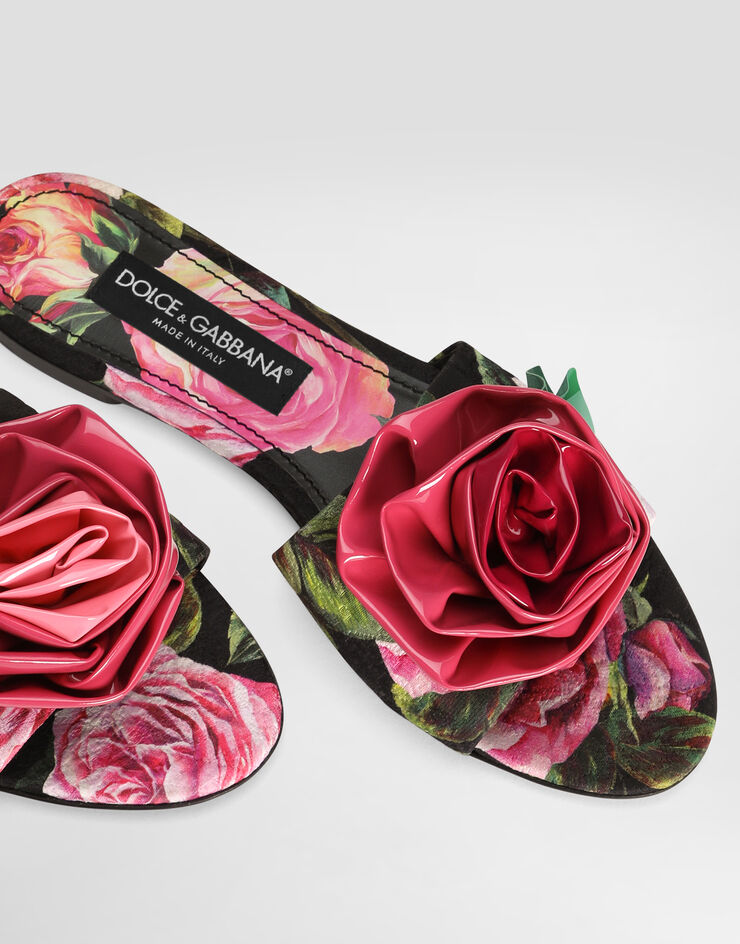 Dolce & Gabbana Printed brocade sliders Print CQ0634A6N91