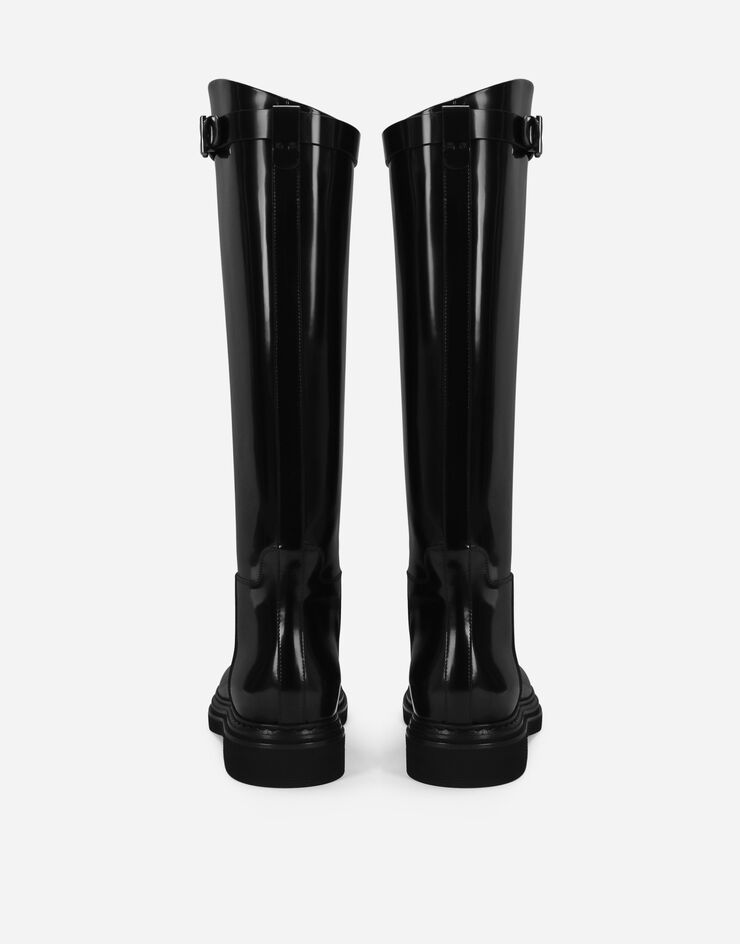 Dolce & Gabbana Bottes en cuir de veau Noir CU1141A5185