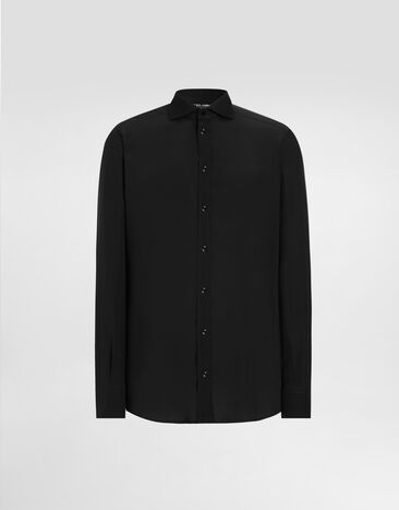 Dolce & Gabbana Stretch poplin martini shirt Black G5OI6TFUMRY