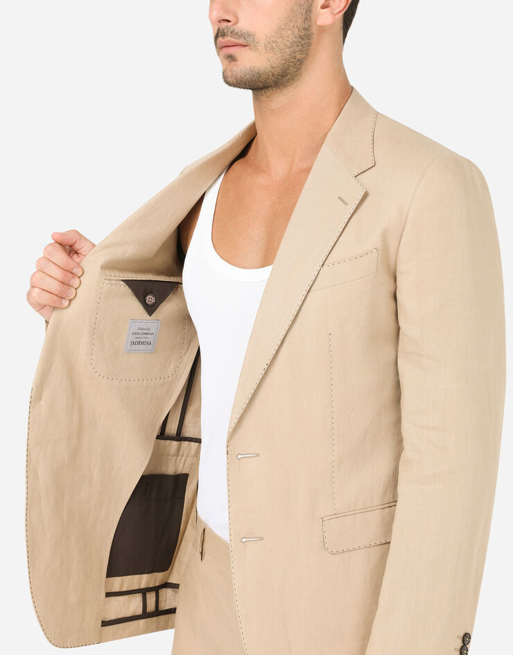 Dolce & Gabbana Linen Taormina-fit suit Beige GKC4MTGEV04