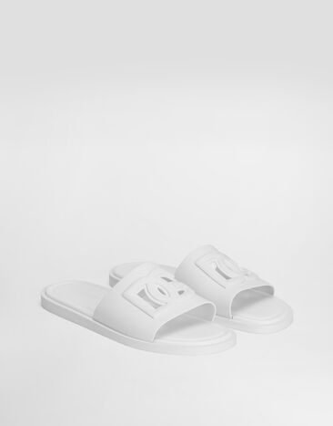 Dolce & Gabbana Rubber beachwear sliders White CS2215AN994