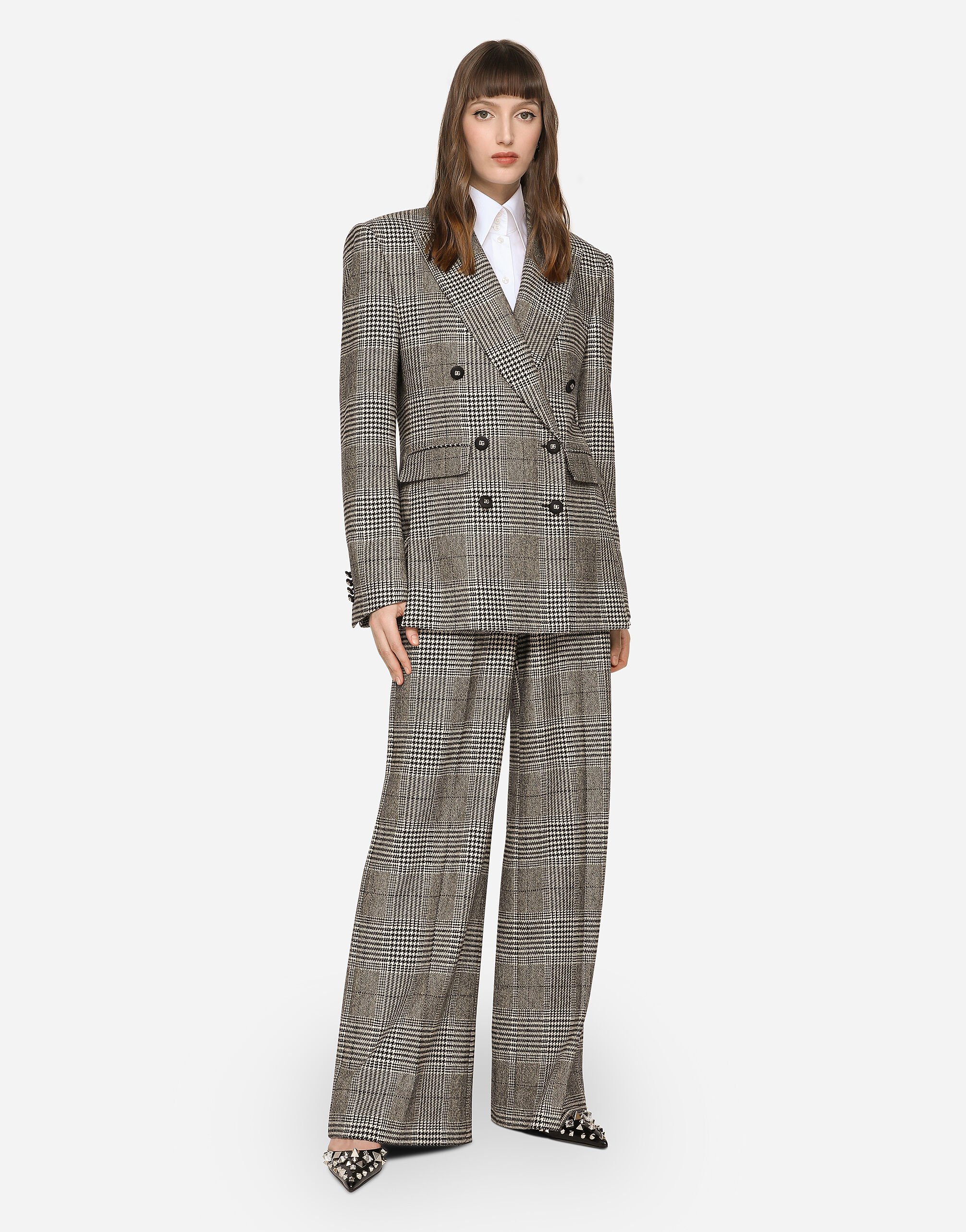 Glen plaid jacket with vents in Multicolor for for Women