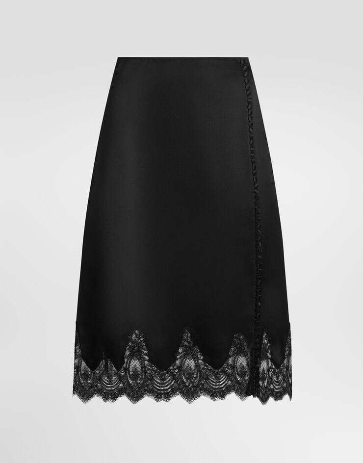 Dolce & Gabbana Rock aus Satin Dolce & Gabbana Rock aus Satin Schwarz F4DI1TFU1AU
