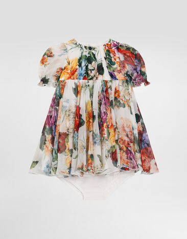 Dolce & Gabbana Robe en mousseline à imprimé fleurs Imprimé L24DI2IS1ZF