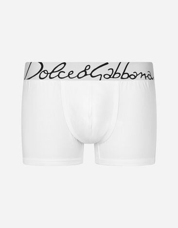 Dolce & Gabbana 레귤러핏 스트레치 코튼 복서 브리프 블랙 M9C03JONN95