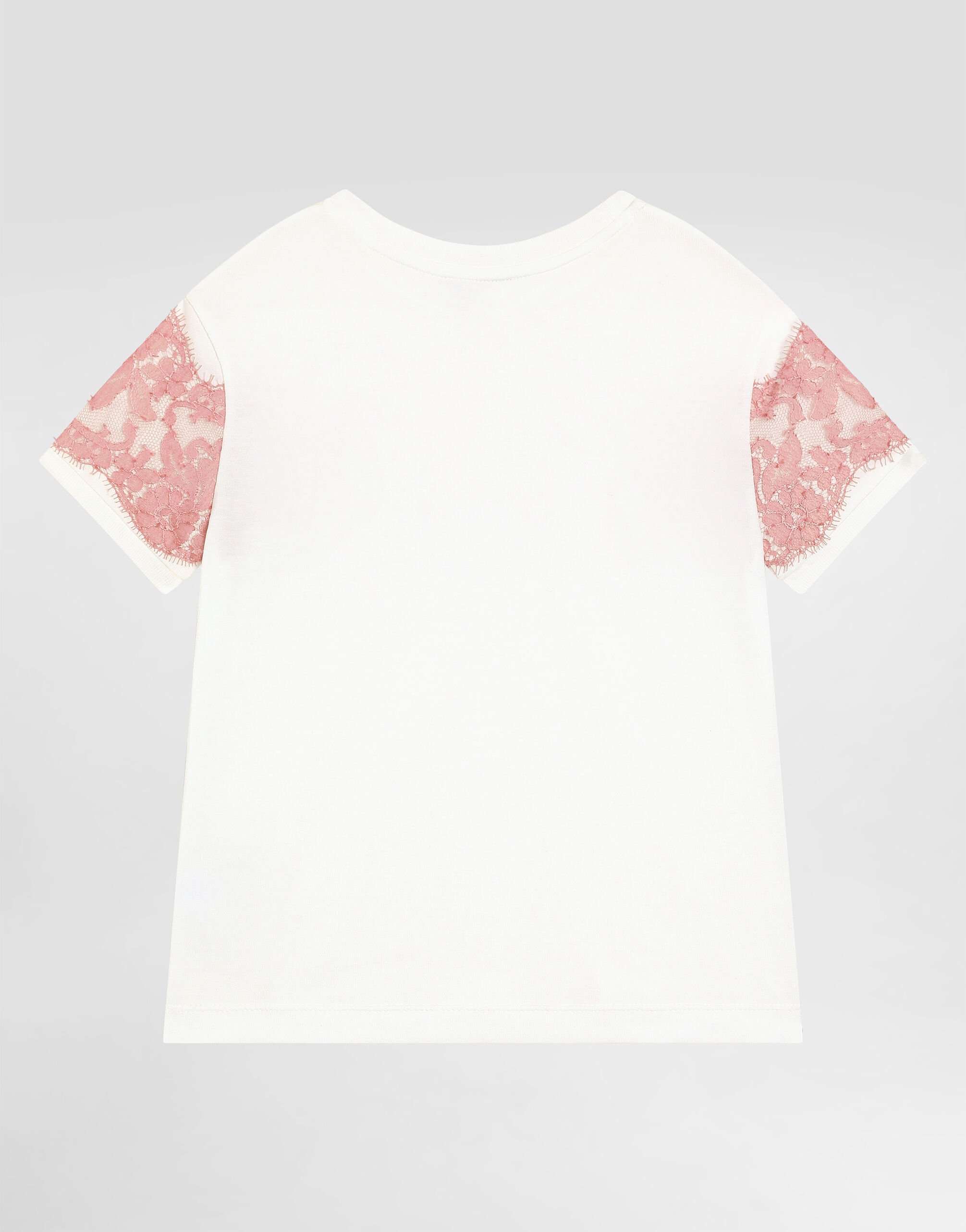 流行 ホワイトのガールズ Dolce&Gabbana® | T-shirt lace and Jersey トップス
