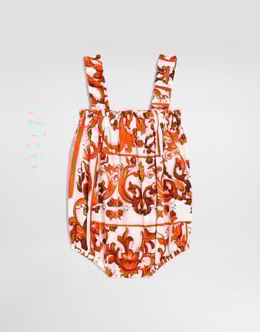 Dolce & Gabbana Majolica-print cotton romper Multicolor L22O08G7P4R