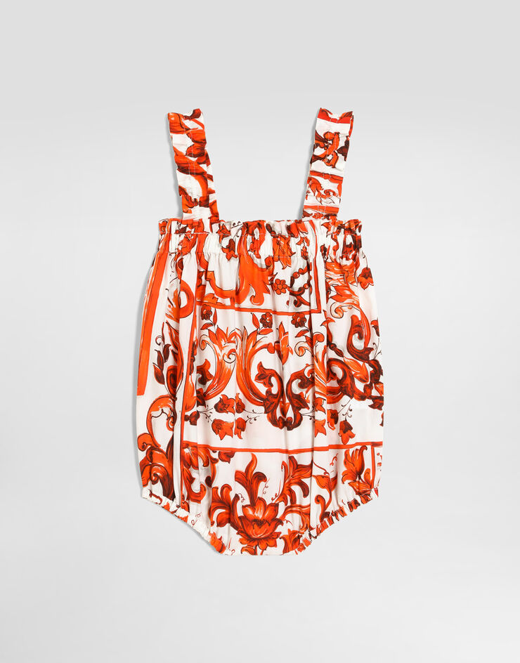 Dolce & Gabbana Majolica-print cotton romper Multicolor L22O08G7P4R