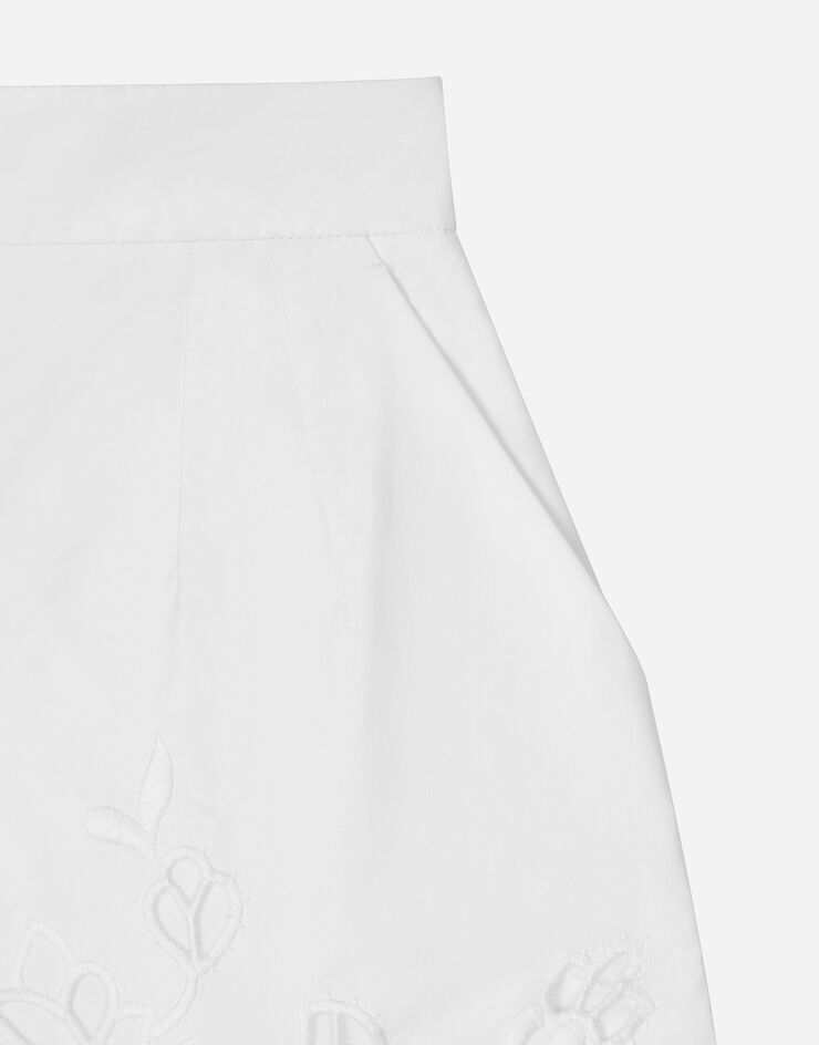 Dolce & Gabbana カットアウト ディテール コットン ショートパンツ ホワイト FTC5RZGDCJ0