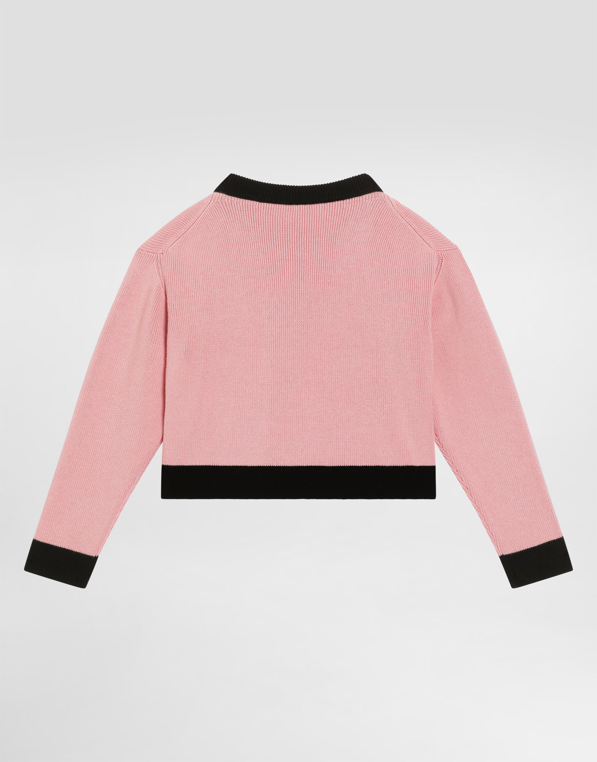 Plaint-knit pullover with DG logo in Pink for Women