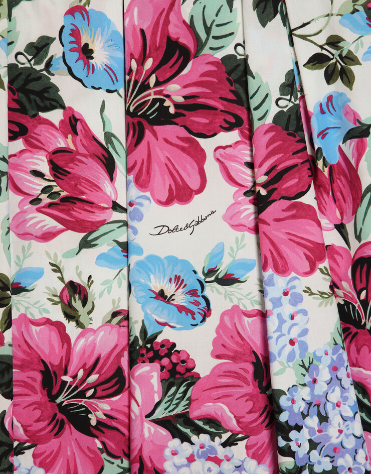 Dolce & Gabbana Falda de popelina con estampado Multicolor L55I33HS5TP
