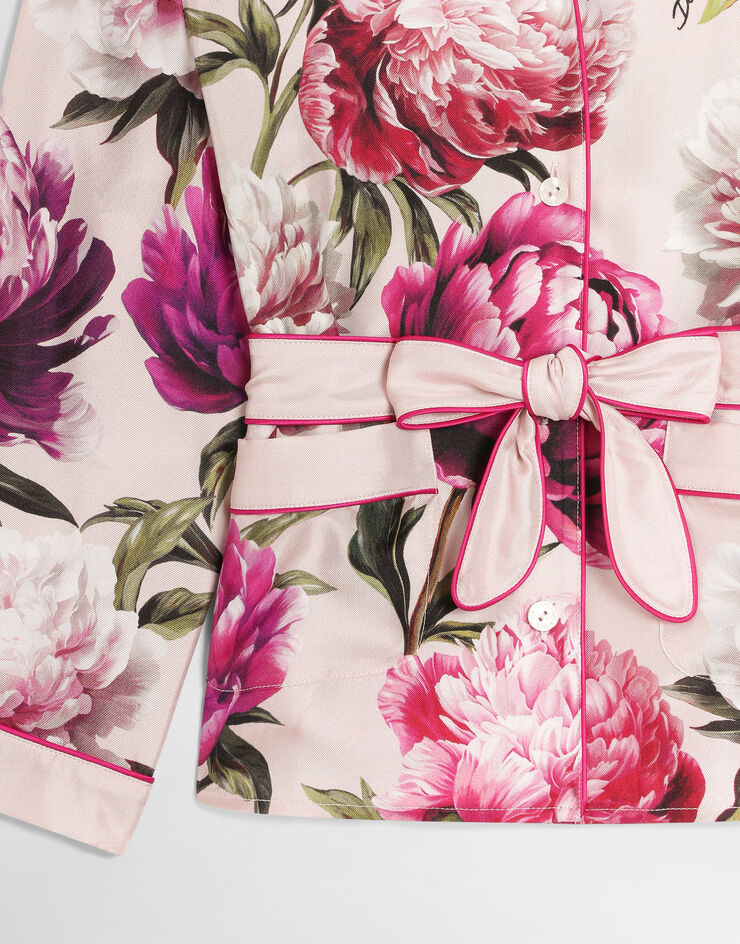Dolce & Gabbana Peony-print twill vanity shirt Dolce & Gabbana Peony-print twill vanity shirt Multicolor L56S75G7QWU