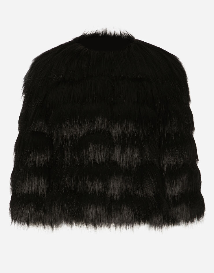 Dolce & Gabbana Chaqueta de pelo sintético Negro F26S6FFUST8