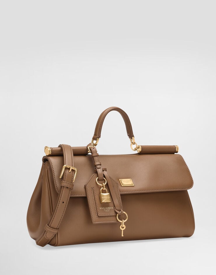 Dolce & Gabbana My Sicily handbag in plongé calfskin Brown BB7782B7321