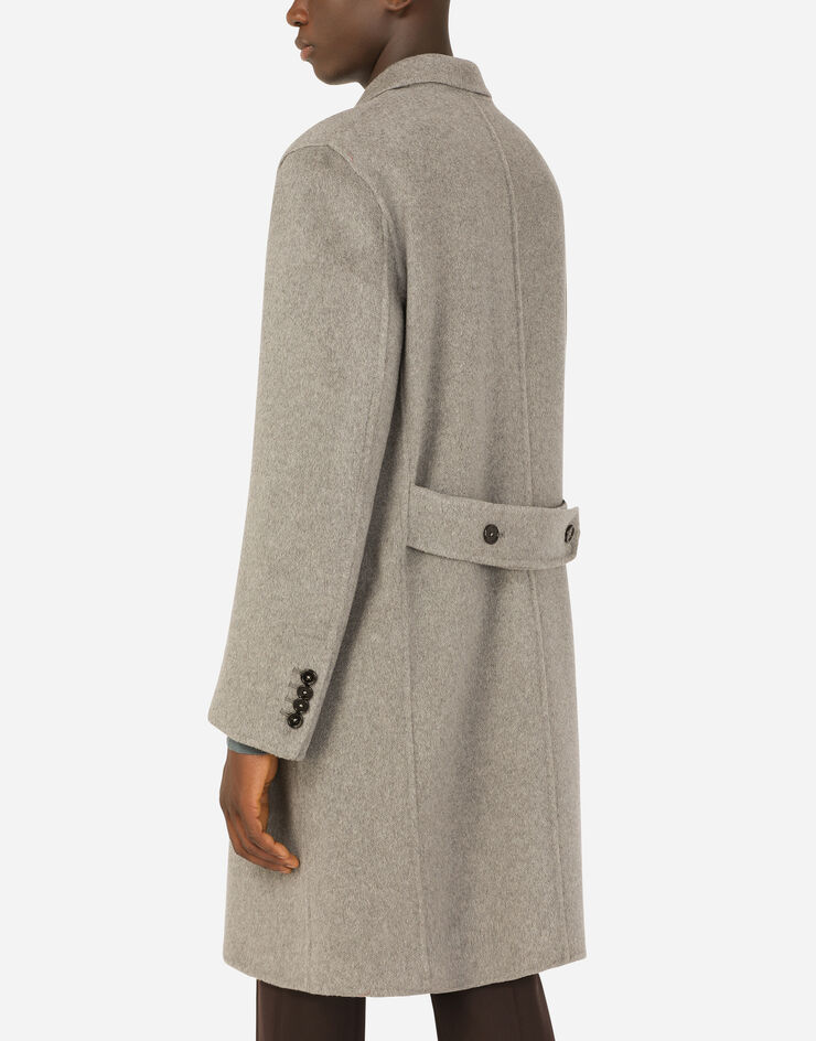 Dolce & Gabbana Double-breasted double cashmere coat Grey G007XTFU2MA