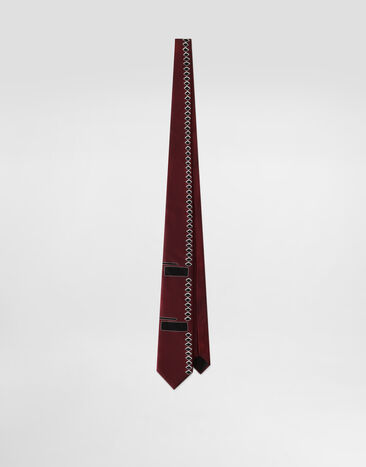 Dolce & Gabbana Vintage-print twill tie Brown GT147EG0WWB