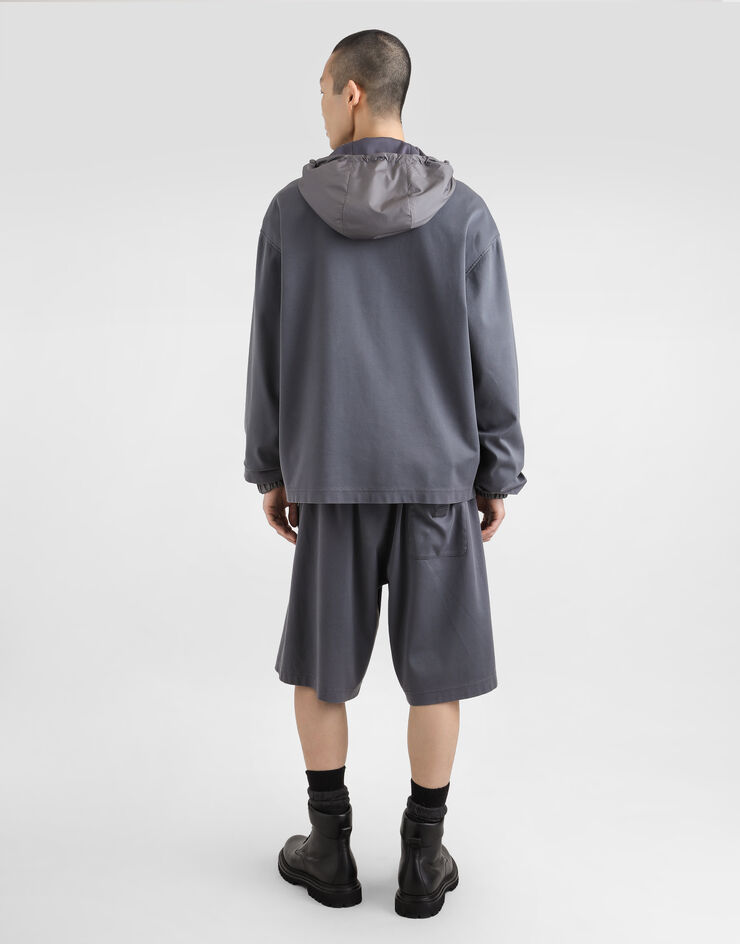 Dolce & Gabbana Cotton sweatshirt with logo Grey G9BLSTG7N7G
