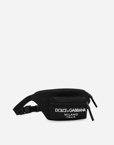 Dolce & Gabbana Sac banane en nylon à logo Dolce&Gabbana Noir EM0103AB124