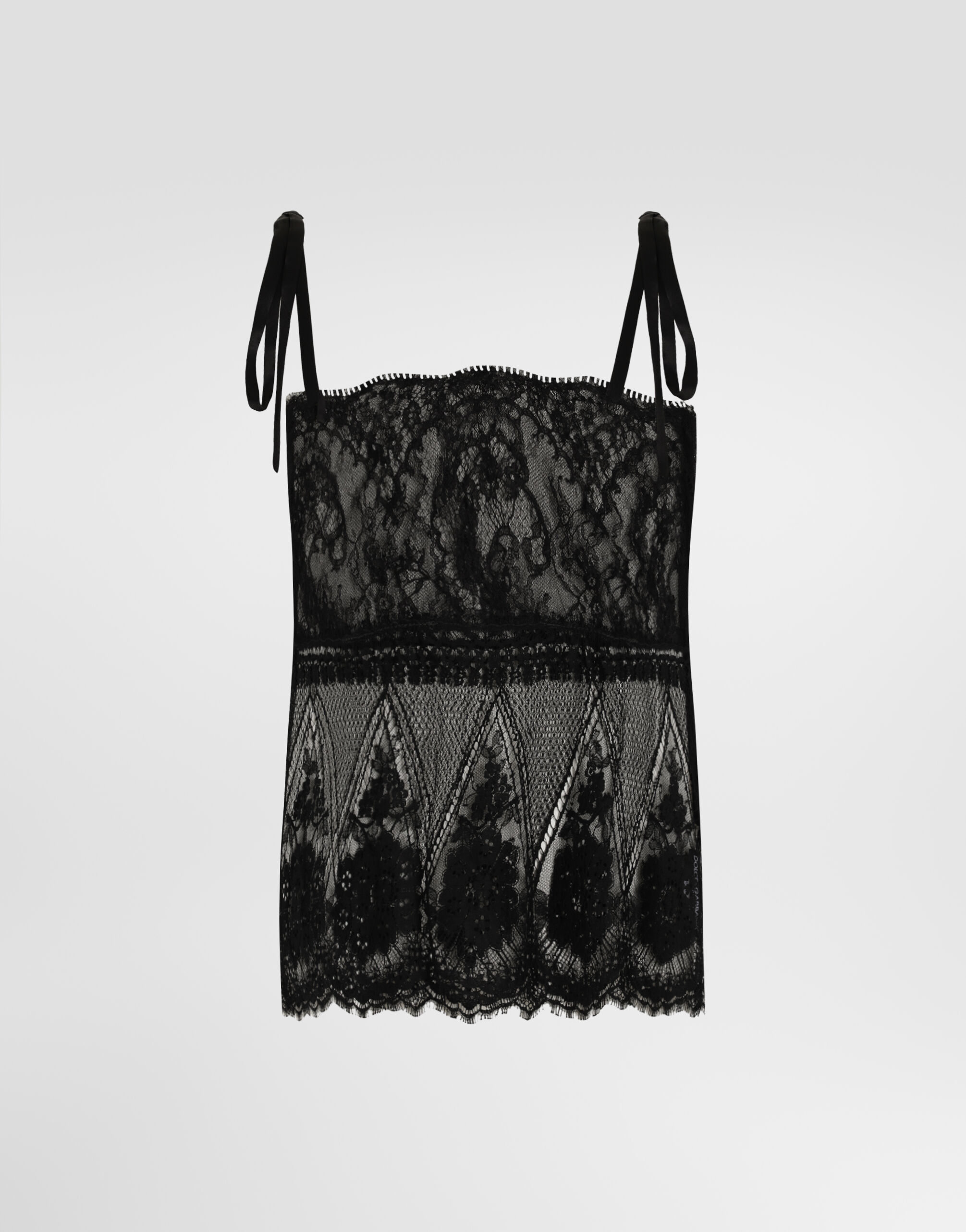 Lace top in Black for Women | Dolce&Gabbana® US
