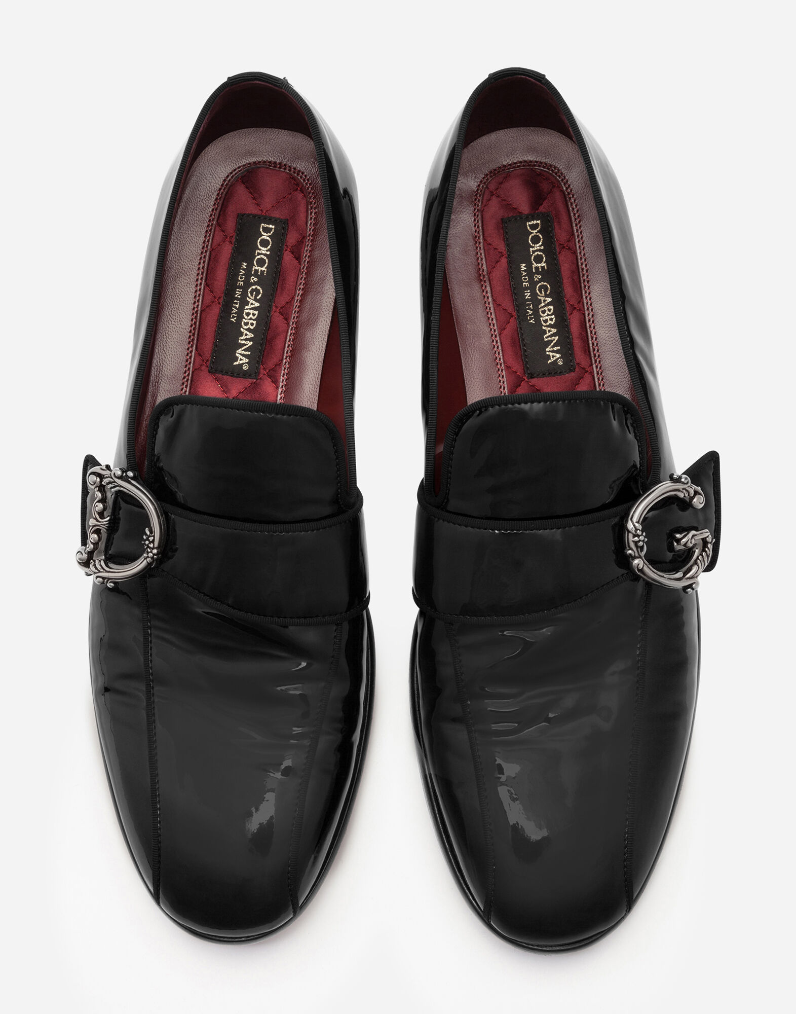 Calfskin loafers with DG logo in BLACK for Men | Dolce&Gabbana® US