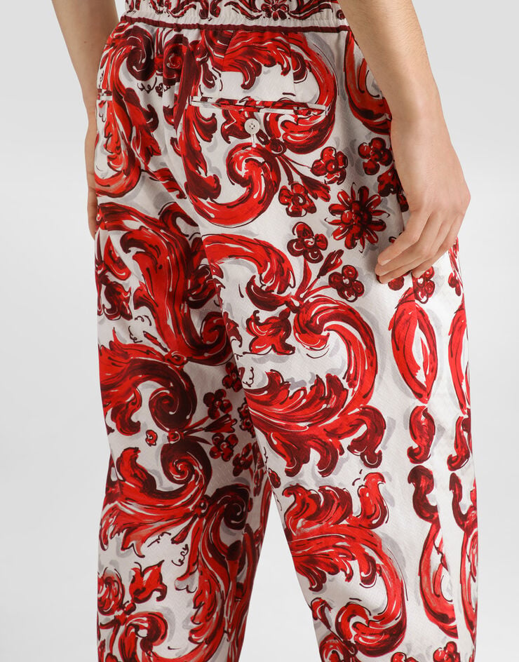 Dolce & Gabbana Majolica-print jacquard jogging trousers Dolce & Gabbana Majolica-print jacquard jogging trousers Multicolor GP12QTFPTBC