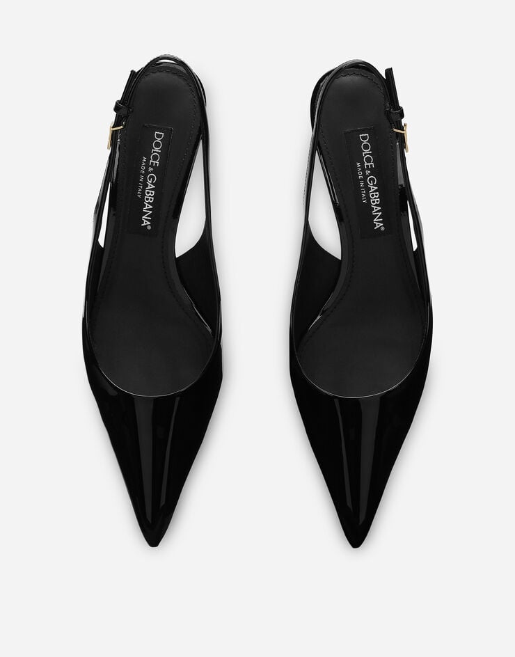 Dolce & Gabbana Patent leather slingbacks Black CG0747A1471